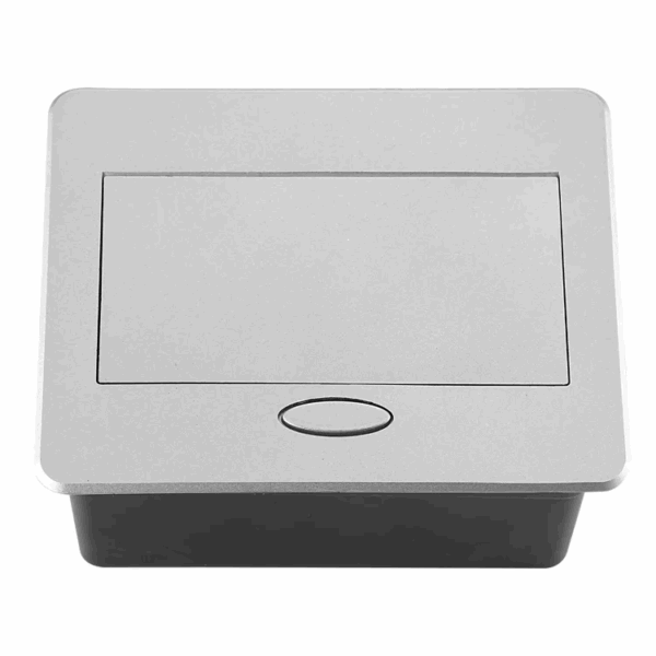 Блок розеток выдв, горизонтальный, 1 розетка EURO. 2 USB х 2,1А (140х106х70) - серебро — изображение 2