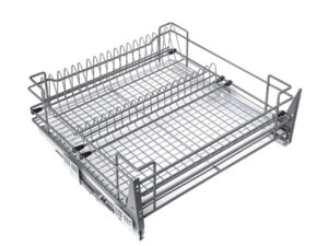 Посудосушитель в нижнюю базу 800мм c поддоном с доводчиком хром