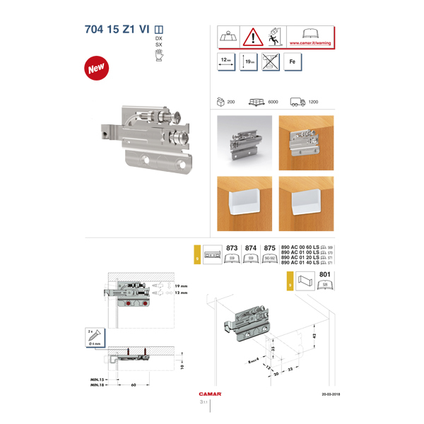 Подвеска усиленная 704 (к-т лев+прав +крепежная планка 2шт, крышка белая 2шт), 140 кг/пара — изображение 2