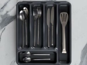 Лоток для столовых приборов раздвижной 368 Х (310 Х530), серый