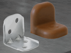 Уголок крепежный с пластиковой крышкой (11), ясень тип 2